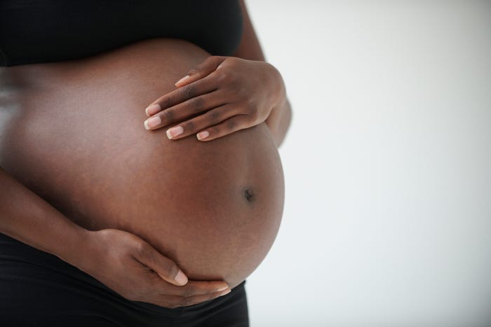 Pregnant black woman