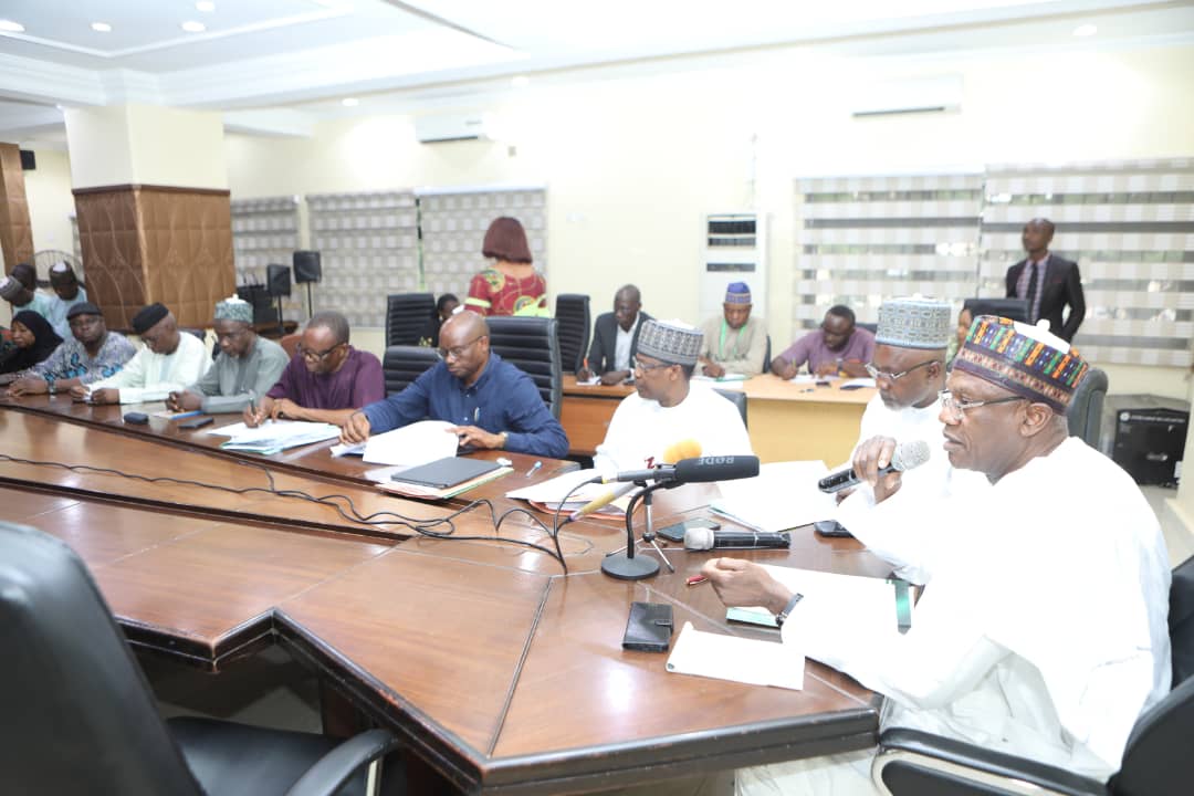 ASUU leadership in a meeting with Mr Mamman