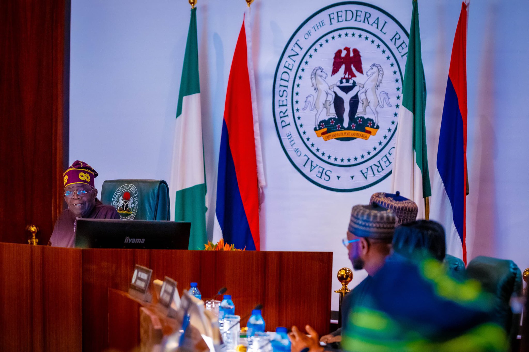 President Bola Ahmed Tinubu speaking during the National Economic Council (NEC) meeting in Abuja [PHOTO CREDIT: @voiceofnigeria]